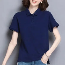 Load image into Gallery viewer, Minimal Button Polo Tee Women
