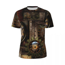 Load image into Gallery viewer, Gym T Shirt For Men Steampunk Design T-Shirts Fashion Wonderful Clockwork Vintage Summer Tees O Neck Streetwear Design Tops
