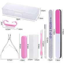 Load image into Gallery viewer, Nail Art Tools Set 9Pcs/lot Professional Files Buffer Sponge Block Brush Nail Scissors Kit With Cuticle Nipper Pushers Manic
