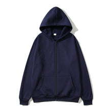 Load image into Gallery viewer, Men’s High Street Solid Zip-Up Hoodie
