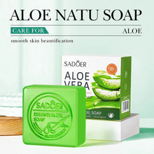 Load image into Gallery viewer, Aloe Vera Smooth Cleansing Natural Soap Cleansing Smooth Handmade Essential Oil Soap100g
