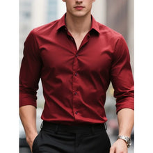 Load image into Gallery viewer, Elastic Solid Casual Business Shirt
