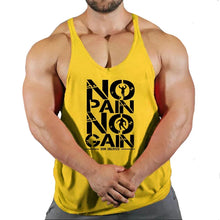 Load image into Gallery viewer, Gym T-shirts Muscle Men's Clothes Workout Fitness Shirt Singlets Tank Top Vest Man Sportswear Muscular Bodybuilding Stringer
