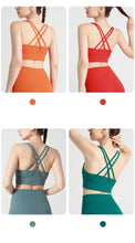 Load image into Gallery viewer, New Summer Sexy Sports Bras Women Fitness Vest Sports Top Cross Back Yoga Bra Running Fitness Breathable Shockproof Yoga Bra
