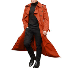 Load image into Gallery viewer, Men’s Luxury Full-Length Trench Coat – England Style Business Overcoat
