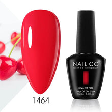 Load image into Gallery viewer, NAILCO 15ml Nail Gel Polish Semi Permanent UV Varnish Nails Art Gel Vernis Manicure TOP BASE Nails Products Supplies Equipment
