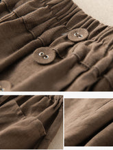 Load image into Gallery viewer, Women's Skirt Cotton Linen Casual Straight Skirts Woman Fashion 2026 Summer Loose Solid Color Button Long Skirts for Women
