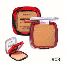 Load image into Gallery viewer, Matte Full Coverage Pressed Powder Foundation With Puff Applicator, 24H Fresh Wear Matte Weightless Finishing Powder Makeup
