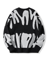 Load image into Gallery viewer, Geometric Knit Contrast Pullover Sweater
