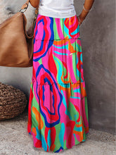 Load image into Gallery viewer, Women's Bohemian Skirts Vintage Elastic High Waist A-Line Skirts Tiered Long Skirts with Pockets
