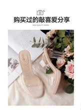 Load image into Gallery viewer, Women's High Heels, 2024 Summer New Waterproof Table with A Line Not Tired Feet Thick Crystal Slippers, Women's Shoes
