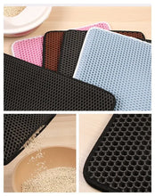 Load image into Gallery viewer, Cat Litter Mat With Gift Double Layer Waterproof Pet Litter Box Mat Non-slip Sand Cat Pad Washable Bed Mat Clean Pad Products
