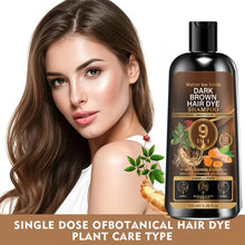 Load image into Gallery viewer, Unisex 9‑in‑1 Dark Brown Hair Care Shampoo Herbal Formula Nourish Scalp Long‑Lasting Hair Shine Daily Gentle Hair Cleanser
