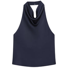 Load image into Gallery viewer, HXAO Top Women Halter Satin Women Tops Backless Corset Top Vest Yellow Pink Black Summer Elegant Sexy Tops Tank Vestidos
