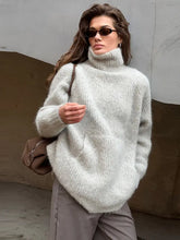 Load image into Gallery viewer, Soft Turtleneck Knit Pullover Sweater
