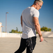 Load image into Gallery viewer, Men's Muscle Sports T-Shirts Fashion Tees Tops Short Sleeve Athletic Workout Gym Clohting Slim Fit T Shirts for Men
