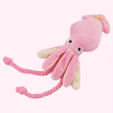 Load image into Gallery viewer, Pet Plush Toy for Small Large Dogs Cats Molar Toys Octopus Shape Interactive Cotton Rope Toy Dog AccessoriesTraining Squeaky
