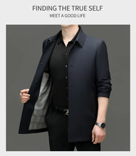 Load image into Gallery viewer, Solid Lapel Business Trench Coat
