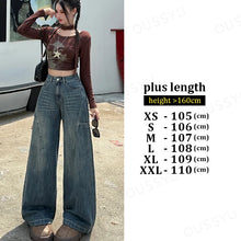 Load image into Gallery viewer, High Waisted Wide Leg Jeans Women Cotton Retro Denim Y2k Loose Fashion Design Sense Pant Streetwear Baggy Straight Trouser Woman
