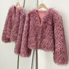 Load image into Gallery viewer, Fur Coat Eco-friendly Coats for Woman Artificial Winter Fur Coat Warm Women's Clothing New in Coats &amp; Jackets Women Tops Stones
