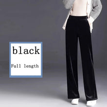 Load image into Gallery viewer, Women's pants with many reviews flared pants ice silk pants wide leg pants, high waisted blue loose straight leg pants 6XL
