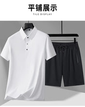 Load image into Gallery viewer, polo Shirts + shorts 2024 summer new style fashion Sportswear Men's Casual Sets Male Fashion shirts and shorts full size M-4XL
