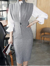 Load image into Gallery viewer, Elegant Sleeveless V-Neck Midi Dress
