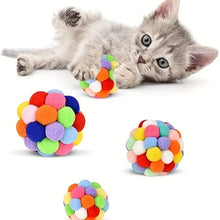 Load image into Gallery viewer, Colorful Woolen Bell Ball Toy
