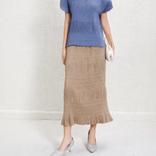Load image into Gallery viewer, Flowy Pleated Chiffon Maxi Skirt
