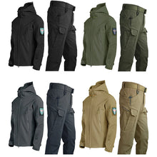 Load image into Gallery viewer, Oulylan SoftShell Tactical Waterproof Jacket Fishing Hiking Camping Climbing Jacket HoodedWinter Autumn Tracksuits Set Men
