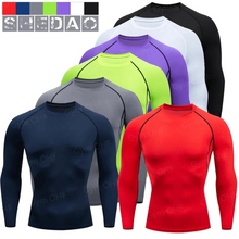 Load image into Gallery viewer, Gym Fitness T Shirt Men's Short Sleeve Summer Boxing Jersey Legging Men Rashguard Compression Pants Quick Dry Tight T-Shirts Men
