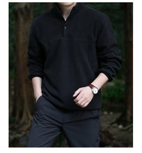 Load image into Gallery viewer, 2025 Men Sweatshirt Turtleneck Half Button Pullover Male Polar Fleece Casual Basic Elegant Work Wear Winter Autumn Warm Jacket
