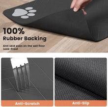 Load image into Gallery viewer, Pet Feeding Mat-Absorbent Pet Placemat for Food and Water Bowl, with Waterproof Rubber Backing, Quick Dry Water Mat for Dog Cat
