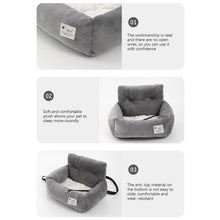 Load image into Gallery viewer, Dog Car Seat Pet Travel Booster Seat with Handle Dog Safety Car Seat Dog Car Bed Dual-Use for Car and Home Travel Carrier Bed
