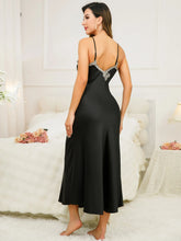 Load image into Gallery viewer, Women's Summer Dresses V Neck With Lace Trim Long Breathable Elegant Dress Women's Clothing For Home And Parties
