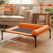 Load image into Gallery viewer, Pet Furniture Mesh Elevated Dog Beds Breathable Removable Raised Dog Bed With Soft Pillow Outdoor Dog Cat Bed Patio Sunbathing
