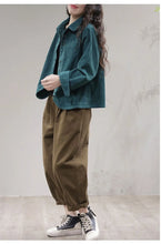 Load image into Gallery viewer, Casual White Corduroy Button Jacket
