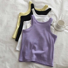 Load image into Gallery viewer, 2024 Women Tank Tops Sexy Cropped Top Female Women Summer Camisole Camis Black White Sport Clothes For Women
