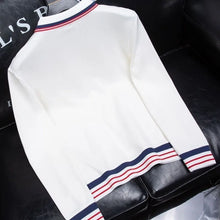 Load image into Gallery viewer, Waffle Stripe Long Sleeve Polo
