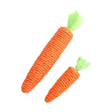 Load image into Gallery viewer, Cat Toy Carrot Sound Pet Products Bite Resistant Paper Rope Scratcher Clean Teeth Interactive Play Cat Carrot Chew Toy for Cat
