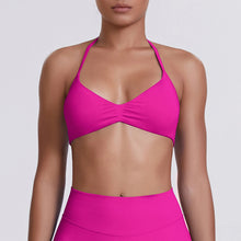 Load image into Gallery viewer, Sport Bra Strappy Bra Top Women High Support Thin Strap Halter Sport Seamless Bras Scrunch Workout Yoga Tank
