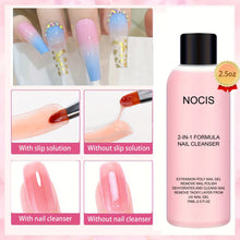 Load image into Gallery viewer, 2in 1 Gel Cleanser for Nails &amp; Polish Remover, Professional Slip Solution for Poly Gel Nails for &amp; LED Gel, Anti-Stick Formula,
