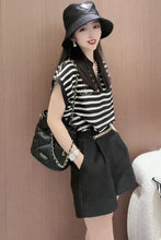 Load image into Gallery viewer, Striped Two Piece Summer Short Set
