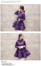 Load image into Gallery viewer, 2023 New Fashion Winter Coats Women Warm Outerwea Cotton Padded Jackets Womens Clothing Belt Zipper Parkas Femme A-word Jacket
