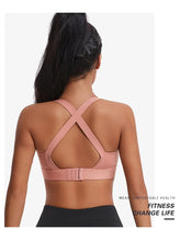 Load image into Gallery viewer, Women High Impact Sports Bra Criss Cross Back Padded Bra Workout Fitness Sports Yoga Bras Shockproof Sport Crop Top Vest
