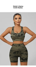 Load image into Gallery viewer, Women Seamless Tie Dye Yoga Set Quick Dry Sports Bra Shorts Lightweight Breathable Workout Outfit
