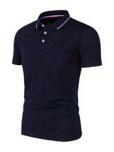 Load image into Gallery viewer, 2025 Hot Sale Men's Summer Casual Breathable Comfortable Polo Shirt Men's Solid Color High Quality Short Sleeve T-Shirt

