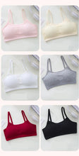 Load image into Gallery viewer, 1PC Cotton Teenagers Girls Training Bras Solid Developmental Girls Sports Bras Soft Brassiere Kids Tank Tops Children Underwears
