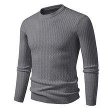 Load image into Gallery viewer, new Mens Crew Neck Sweaters Long Sleeve Lightweight Knit Dress Pullover Sweaters Casual outwear Twist Patterned Cable Sweaters
