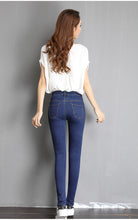 Load image into Gallery viewer, Jeans for Women Mom Jeans Blue Gray Black Woman High Elastic Stretch Jeans Female Washed Denim Skinny Pencil Pants
